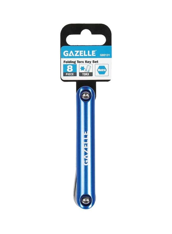غزال طقم مفاتيح توركس قابلة للطي  مكون من 8 قطع أزرق/ رمادي 3.5 x 16 x 4.5سم - Image 1