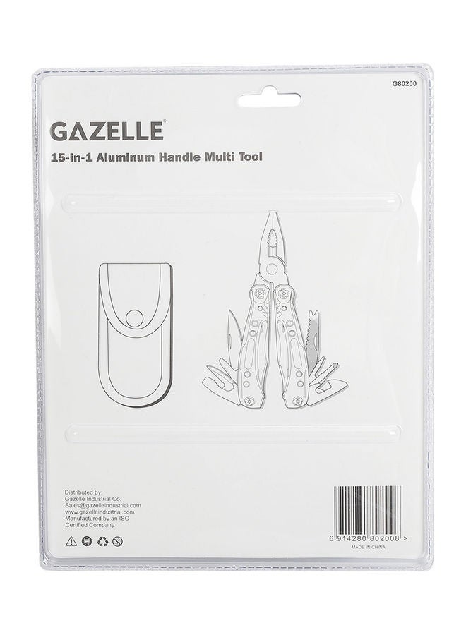 Gazelle 15-In-1 Aluminum Handle Tool Blue / Grey 6 x 9 x 4cm - Image 2