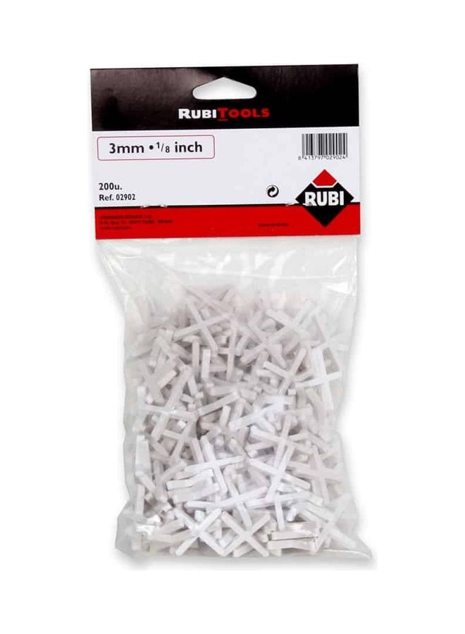 Rubi 200-Piece Tile Spacers Silver 1/8inch - Image 2