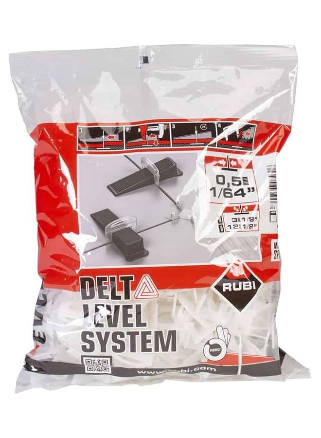 Rubi 200-Pieces Delta Level System Strip White 1/8inch