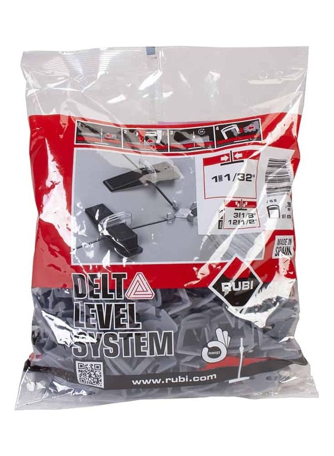 Rubi 200-Piece Delta Level System Strip Grey 1/2inch