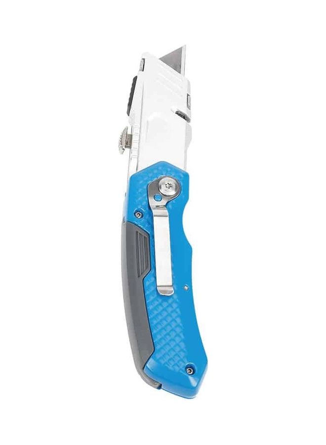 Gazelle Retractable Folding Utility Knife With Blade Blue/Grey 2.5x25x9.3cm - Image 2