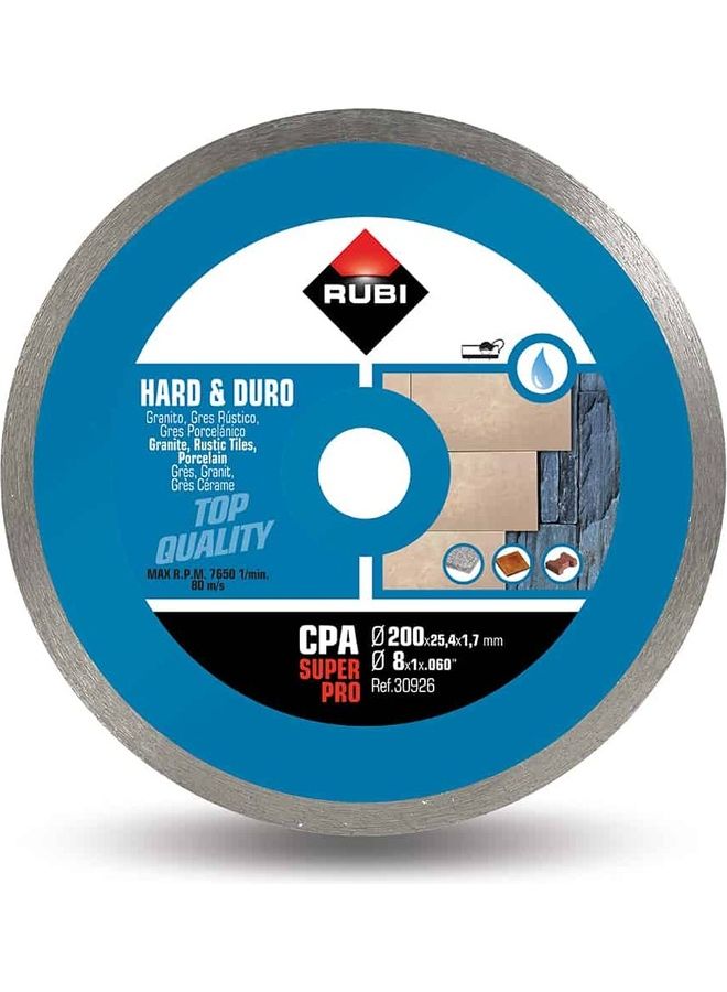 Rubi Hard Material Continuous Rim Diamond Blade Silver/Blue