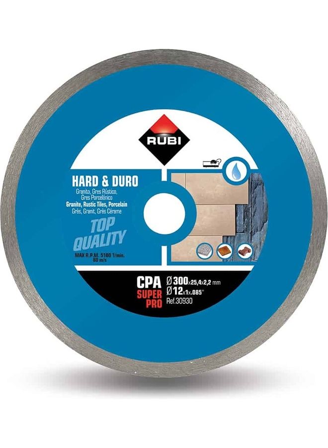 Rubi Hard Material Continuous Rim Diamond Blade Silver/Blue