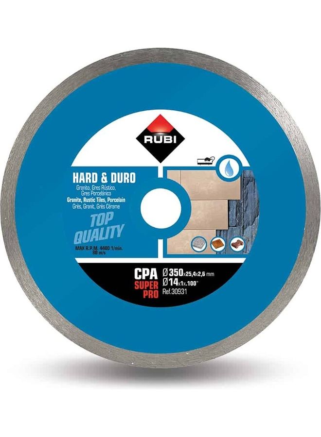Rubi Hard Material Continuous Rim Diamond Blade Silver/Blue