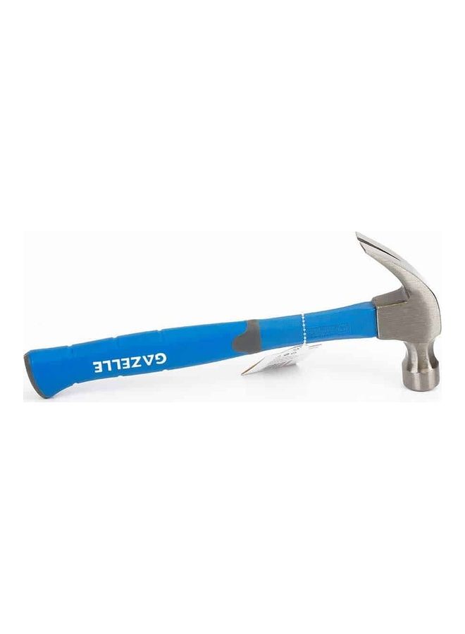 Gazelle Curved Claw Hammer With Fiberglass Handle Blue/Silver 567grams  - Image 2