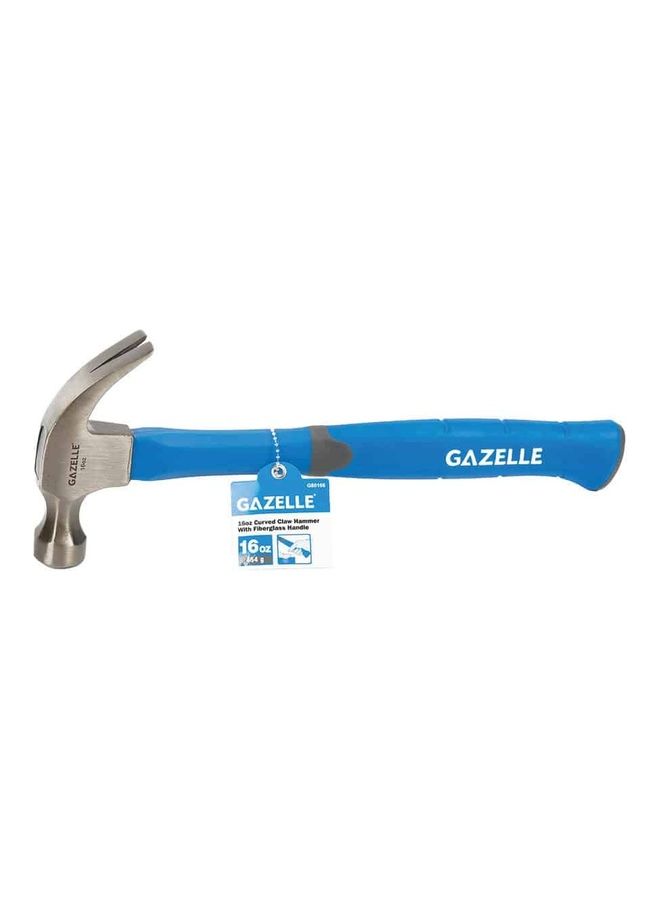 غزال مطرقة مخلبية منحنية بمقبض من الألياف الزجاجية أزرق/رمادي 2.5x33.5x13سم - Image 2