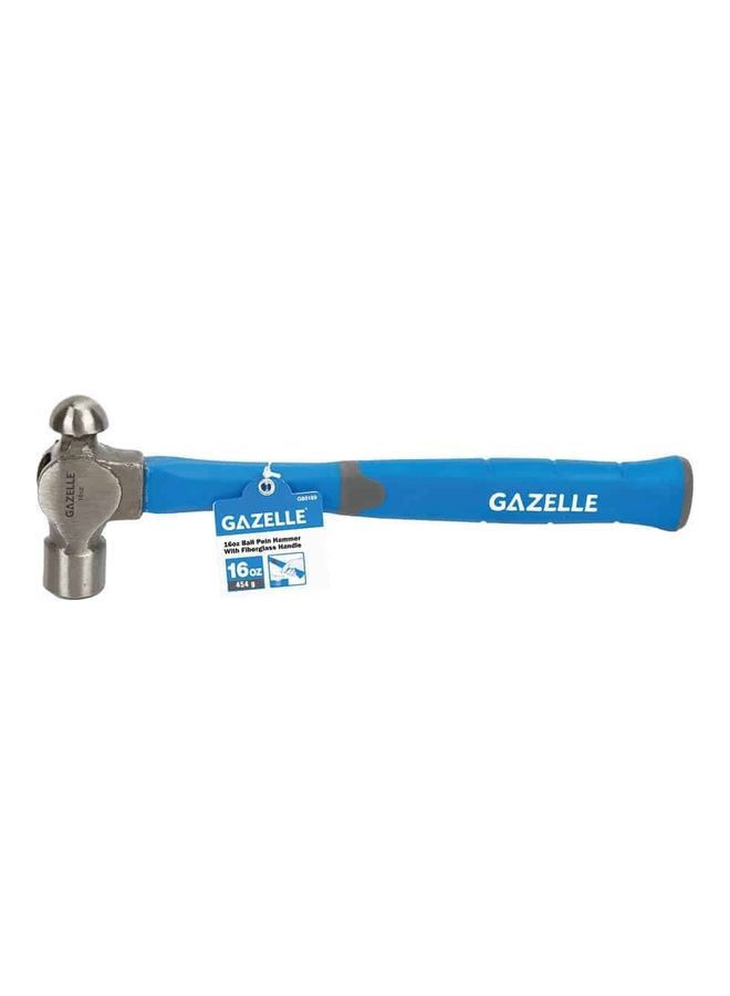 Gazelle Ball Pein Hammer With Fiberglass Handle Blue/Grey 2.5x33.5x10.5cm - Image 1