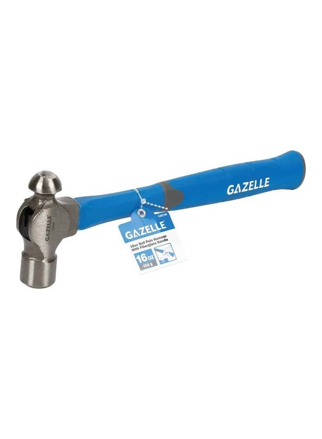 Gazelle Ball Pein Hammer With Fiberglass Handle Blue/Grey 2.5x33.5x10.5cm - Image 2