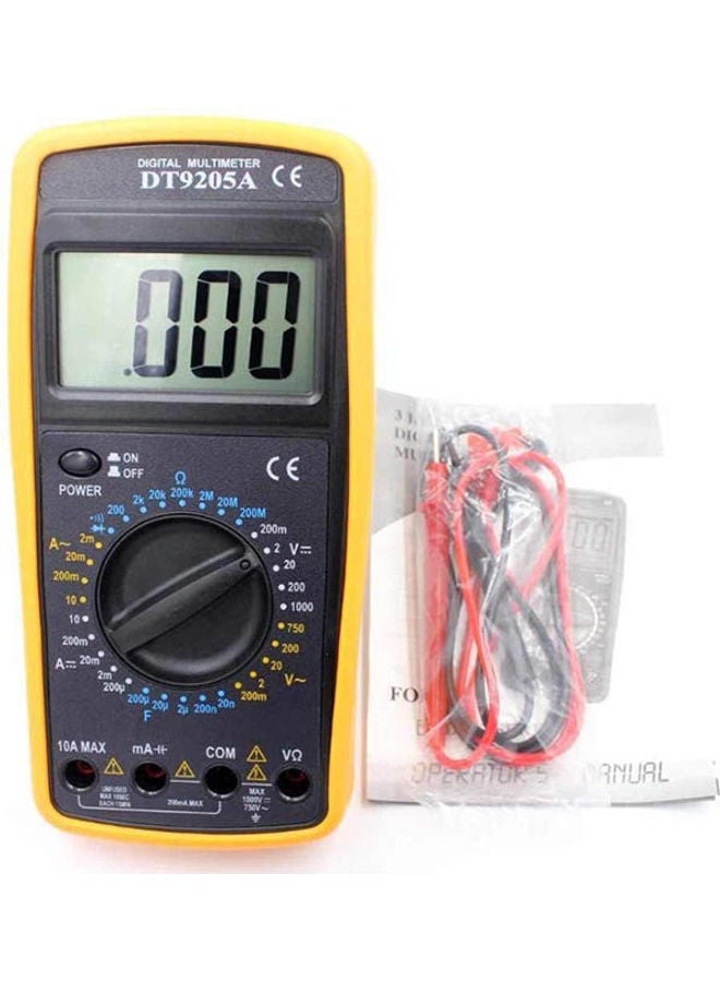 Generic - Dt9205A Digital Multimeter Black/Yellow - Image 1