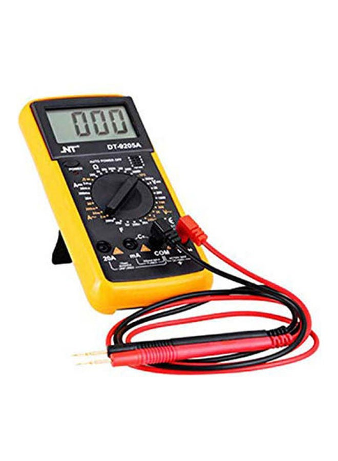 مقياس متعدد رقمي عالي الدقة DT9205A لصيانة الأجهزة الكهربائية طراز QK3013 أسود/أصفر 