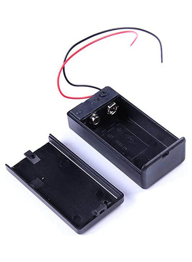 Generic Battery Holder Box Case 9V With Wire Lead On-Off Switch And Cover Black 