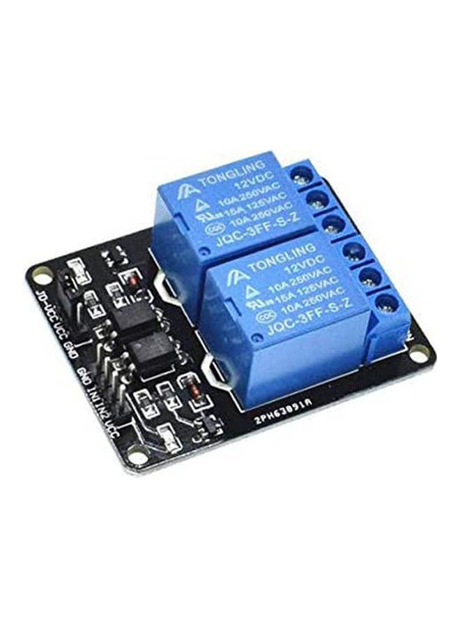 12V 10A 2 Channel Relay Module BLue 15.9 x 9 x 3.3cm