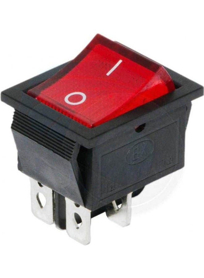 Arduino - 4Pin Double Pole Single Throw Rocker Switch W Red Led Light Switches Red 15.9 x 9 x 3.3cm - Image 1