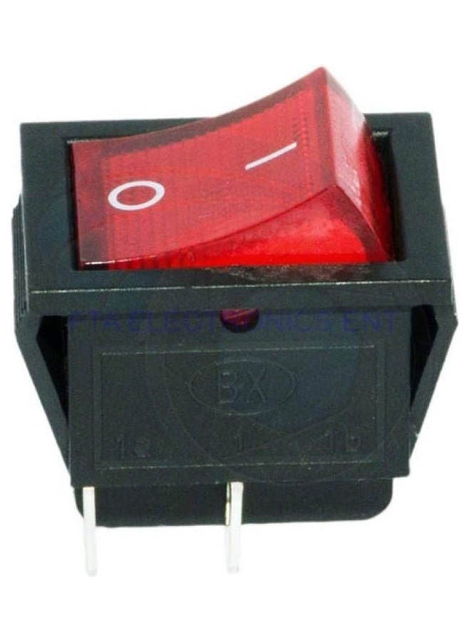 Arduino - 4Pin Double Pole Single Throw Rocker Switch W Red Led Light Switches Red 15.9 x 9 x 3.3cm - Image 1
