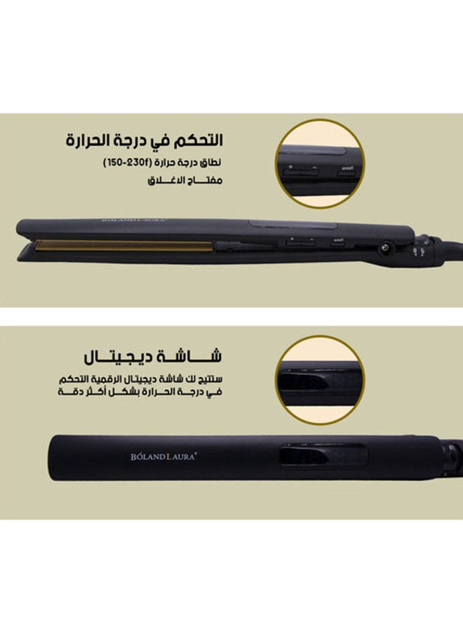 BOLAND LAURA Delicate Hair Straightener With Ceramic Surface Black 37cm  - Image 5