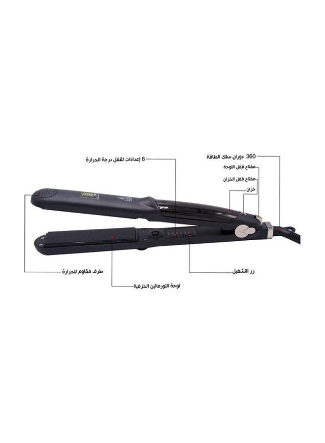 BOLAND LAURA Hair Straightener With Steam Ceramic Surface Black 37cm  - Image 3