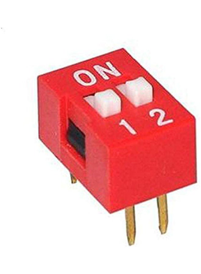 Slide Type Switch Module 2.54Mm 2 Position Way Dip Pitch Red 
