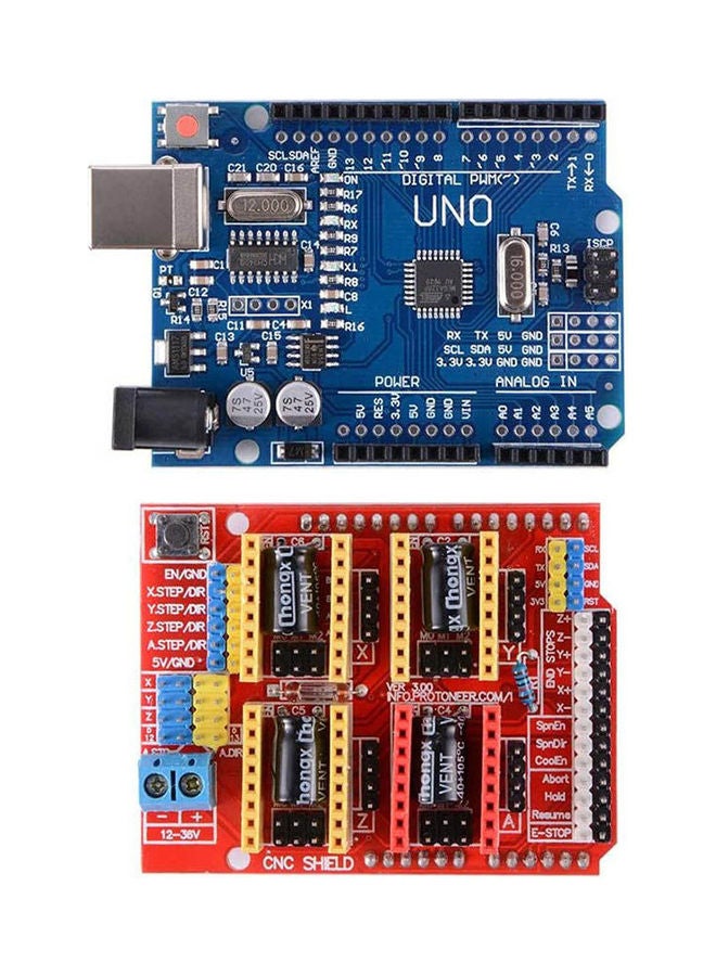 Arduino - Uno Plus Cnc Shield V3 Multicolour - Image 1