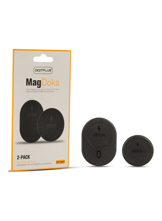Digitplus - Pack Of 2 Magnetic Air Vent  Mount holder For Smartphones Black - Image 1