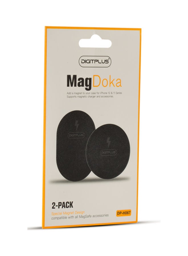 Digitplus - Pack Of 2 Magnetic Air Vent  Mount holder For Smartphones Black - Image 1