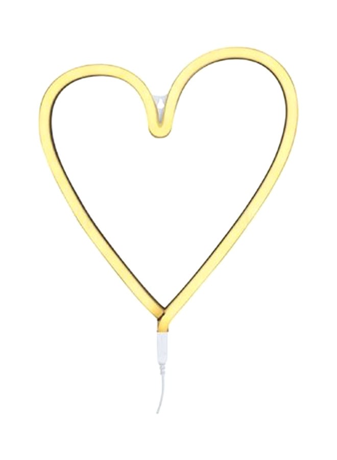 سلة مصباح LED دافئ على شكل قلب بلون نيون لون أبيض 38 X 29.5سم  - Image 1