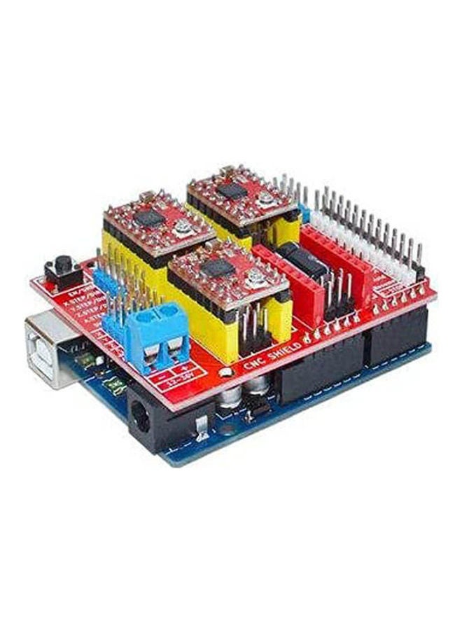أردوينو أونو R3 مع مشغل A4988 من 4 قطع مع درع V3 Cnc متعدد الألوان 
