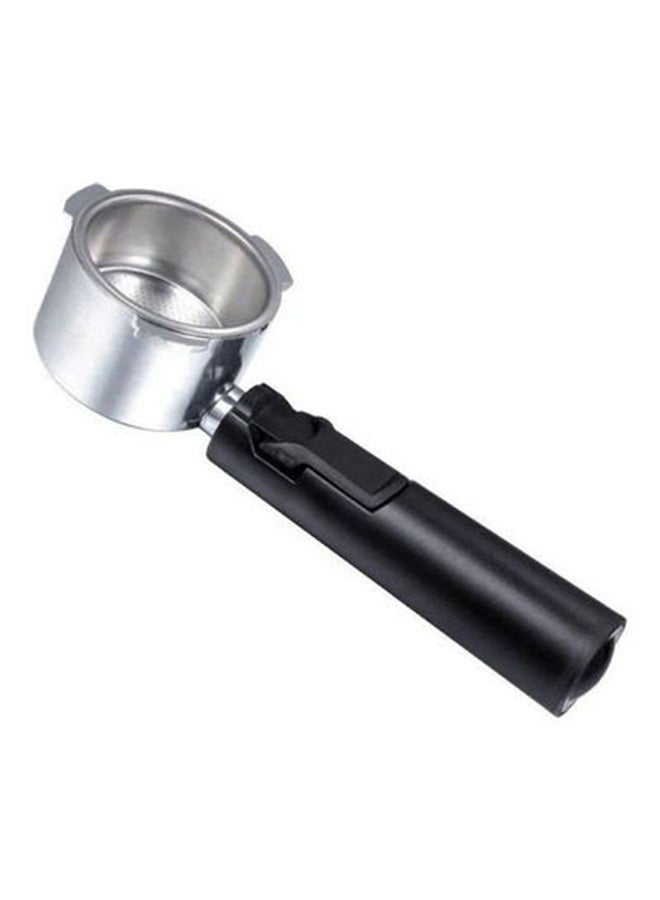 Stainless Steel Wood Handle Coffee Bottomless Portafilter Black/Silver 21cm - Image 1