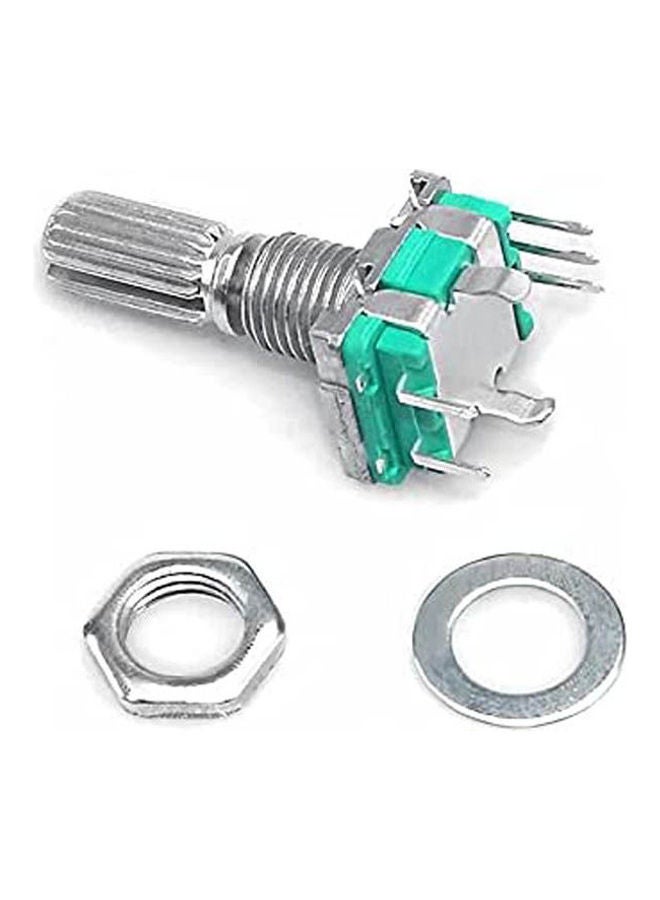 5Pcs 5 Pin Rotary Encoder With Push Button Silver 15.9 x 9 x 3.3cm - Image 2