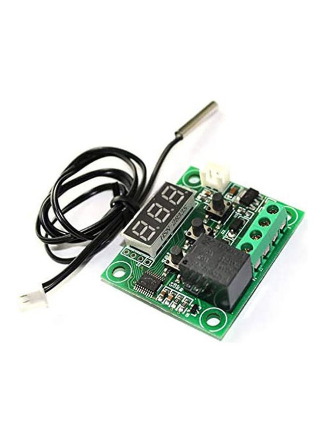 W1209 Digital Led Dc 12V Heat Cool Temp Thermostat Temperature Control Switch Module On/Off Controller Board + Ntc Sensor Green  - Image 1