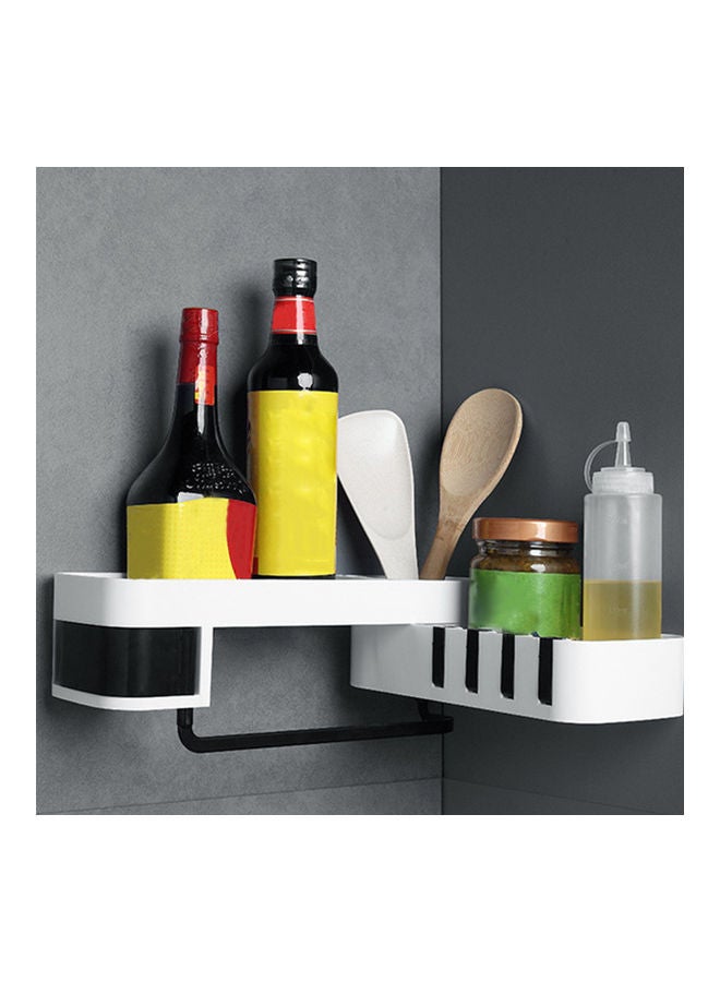Bathroom Corner Shelf Rack Holder White/Grey 35.00x9.00x12.00cm - Image 2