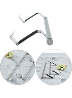 2 Piece Stainless Steel Towel Rack Rod Silver 23.50x2.50x9.50cm - v1632222665/N50980310A_6