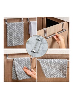 2 Piece Stainless Steel Towel Rack Rod Silver 23.50x2.50x9.50cm - v1632222666/N50980310A_5