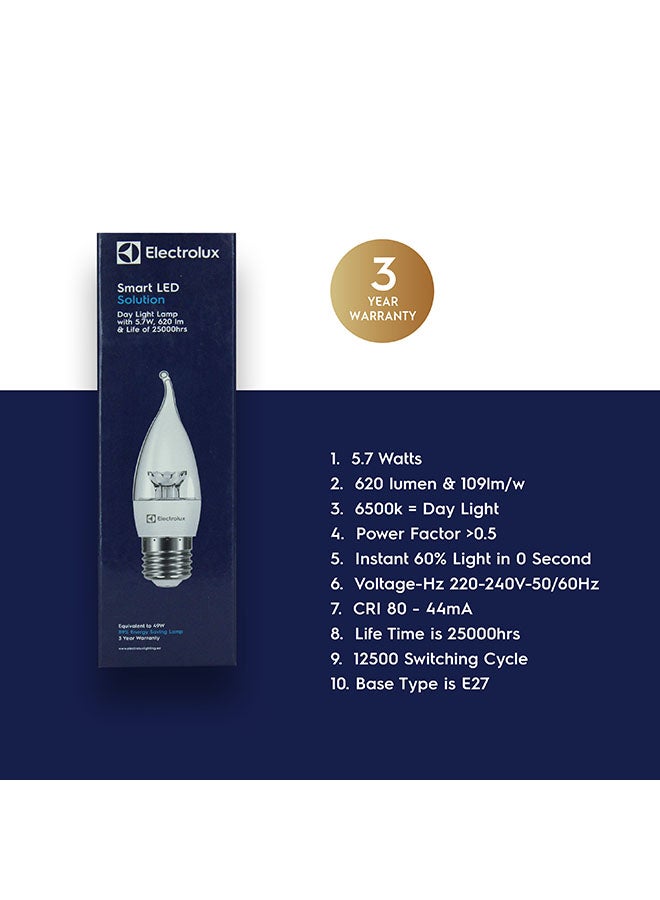الكترولوكس لمبة LED أبيض 5.7Watt  - Image 3