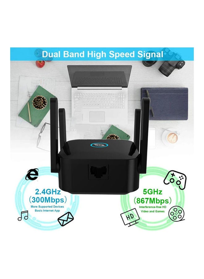 عربست مضخم صوت واي فاي 5G باللون الأسود أسود  - Image 2