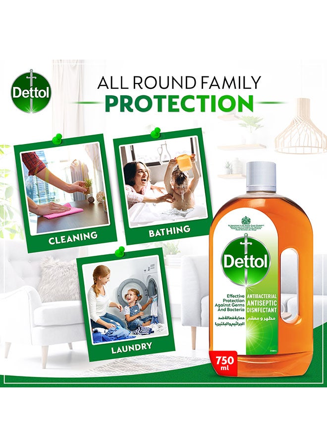Dettol Antiseptic Antibacterial Disinfectant Liquid 750ml  - Image 3