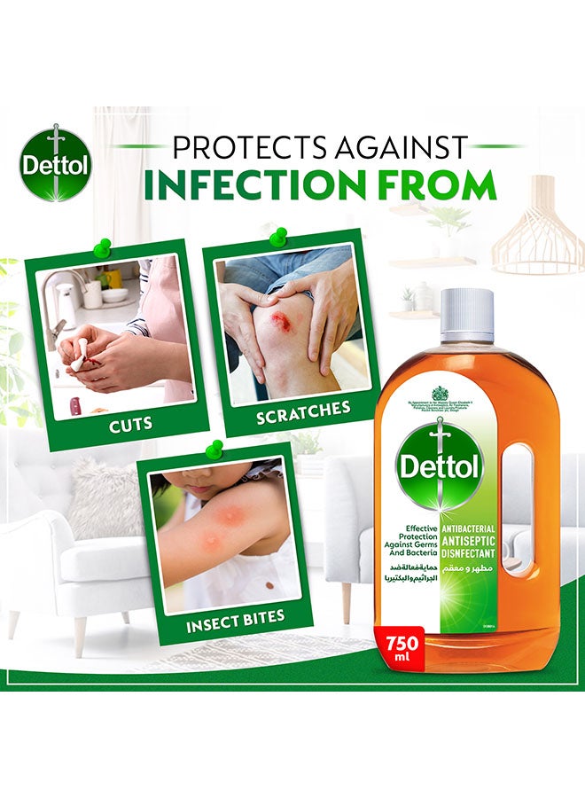 Dettol Antiseptic Antibacterial Disinfectant Liquid 750ml  - Image 4