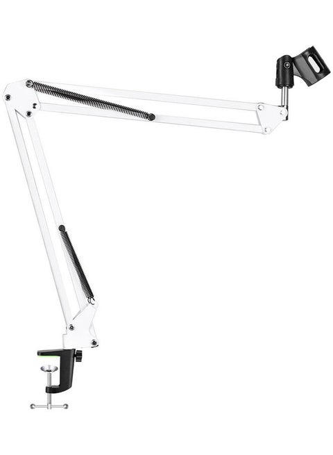 Extendable Recording Microphone Stand Holder White