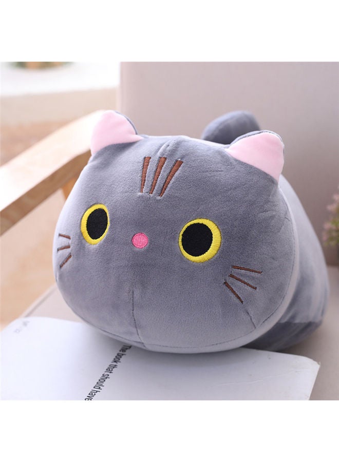 Cute Cat Shaped Soft Plush Hugging Sofa Pillow cotton Grey 35.00x4.00x15.00cm - Image 2