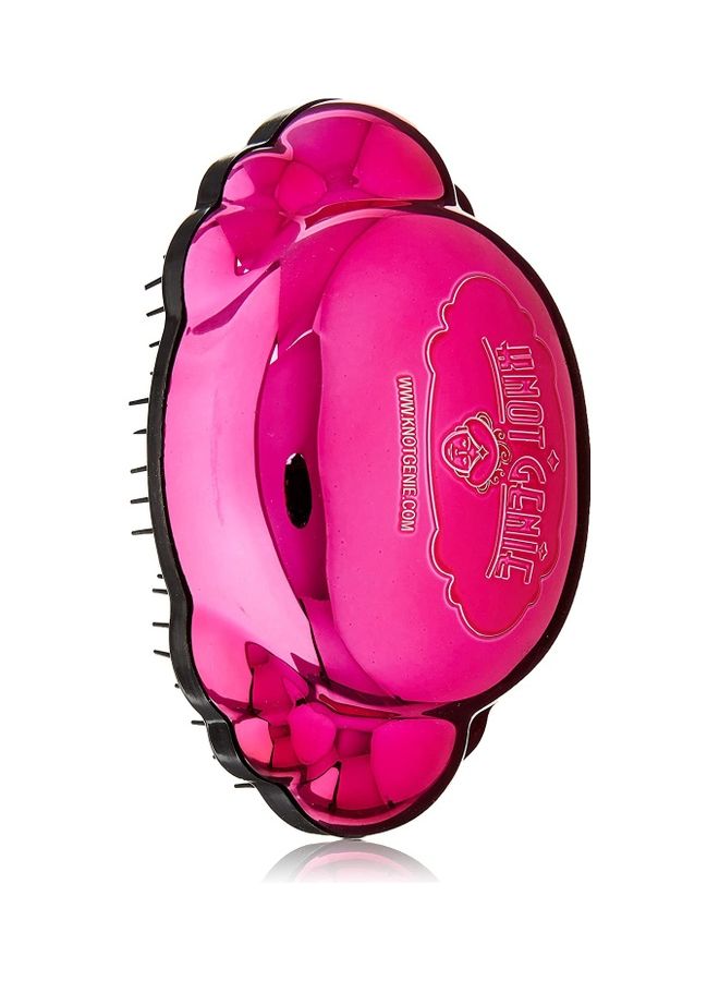 knot Genie Regular Hair Brush Peaceful Pink 12cm  - Image 1
