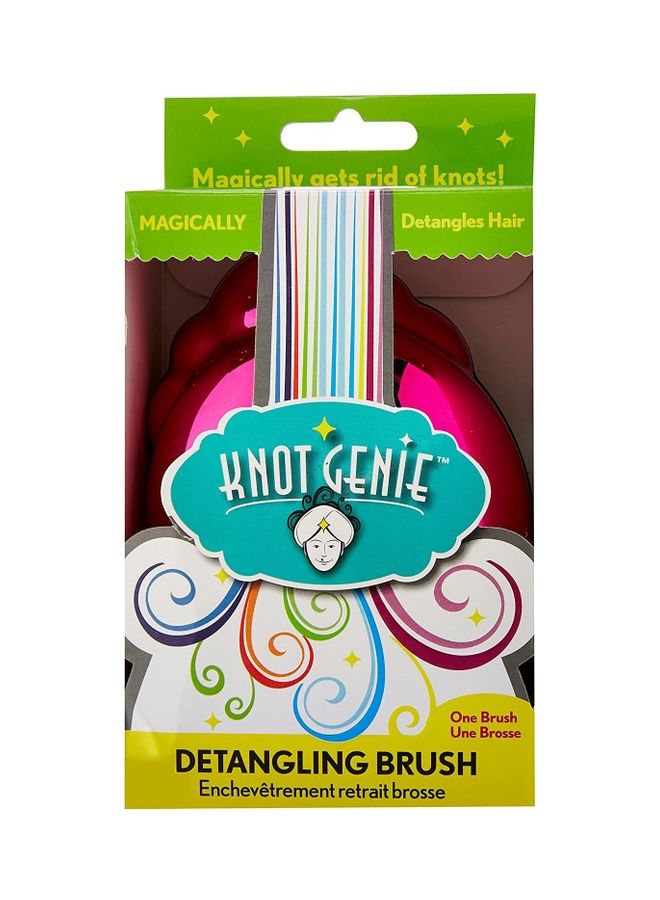 knot Genie Regular Hair Brush Peaceful Pink 12cm  - Image 3