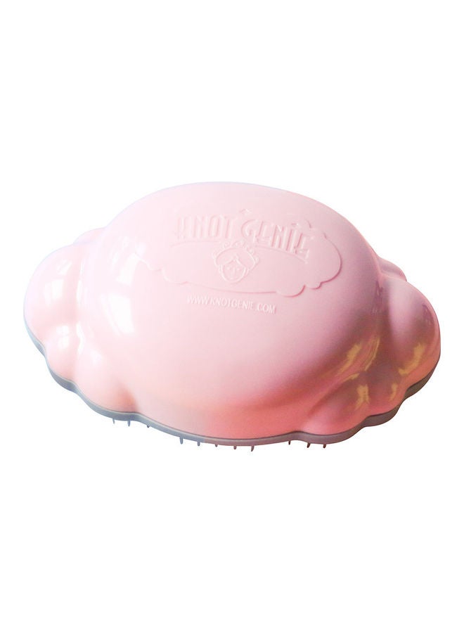 knot Genie Regular Hair Brush Pink Relief 12cm  - Image 1