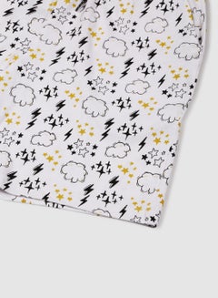 RAHA Girls Printed Lowers Cotton Shorts White  - Image 5