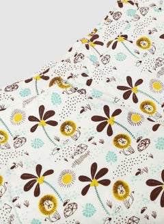 RAHA Girls Printed Cotton Lowers Shorts White / Yellow  - Image 3