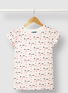 RAHA Girls Printed Beautiful Casual T-Shirt Yellow  - Image 1