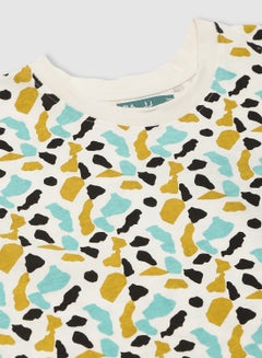 RAHA Girls Printed Casual Cotton Cool T-Shirt Green  - Image 3