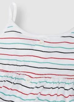 Girls Stripes Cotton Dress Multicolour - v1632232744/N45998758V_3