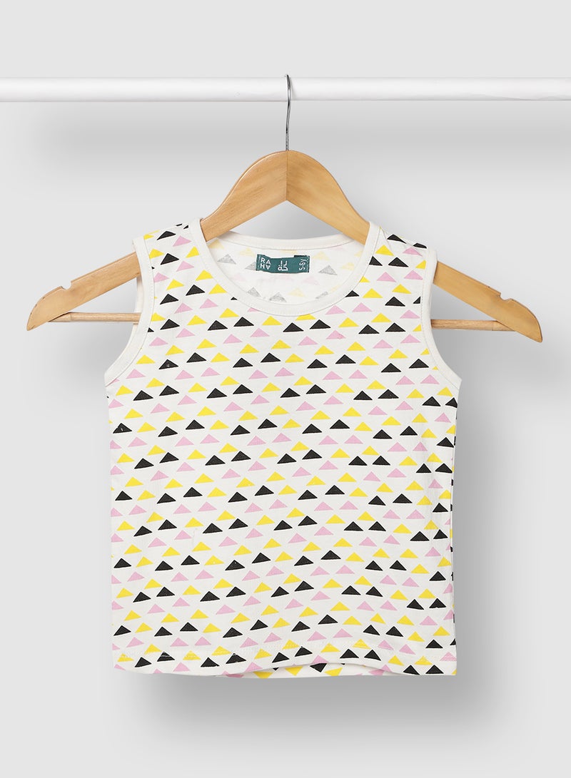 RAHA Casual Boys Groovy Trendy Printed T-Shirt Yellow  - Image 1