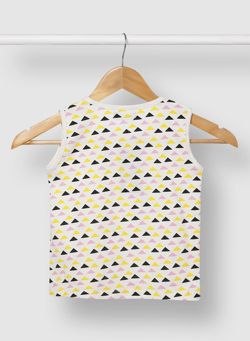 RAHA Casual Boys Groovy Trendy Printed T-Shirt Yellow  - Image 2