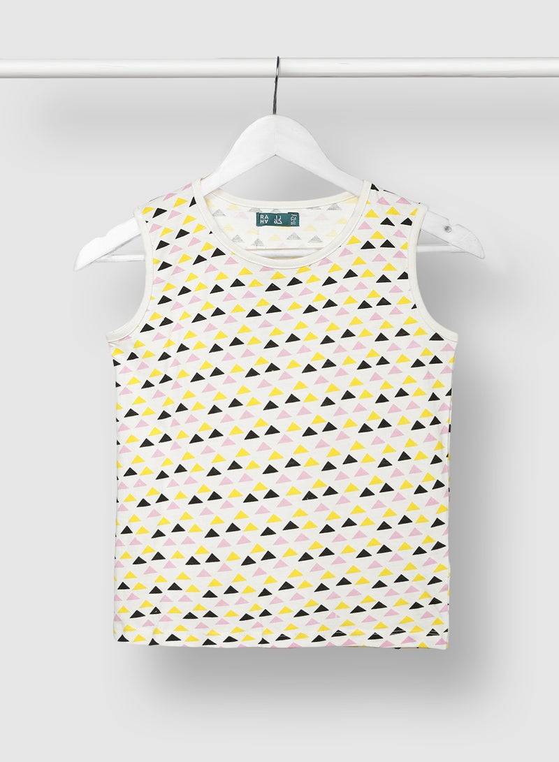 RAHA Casual Long lasting Boys Printed T-Shirt Yellow  - Image 1